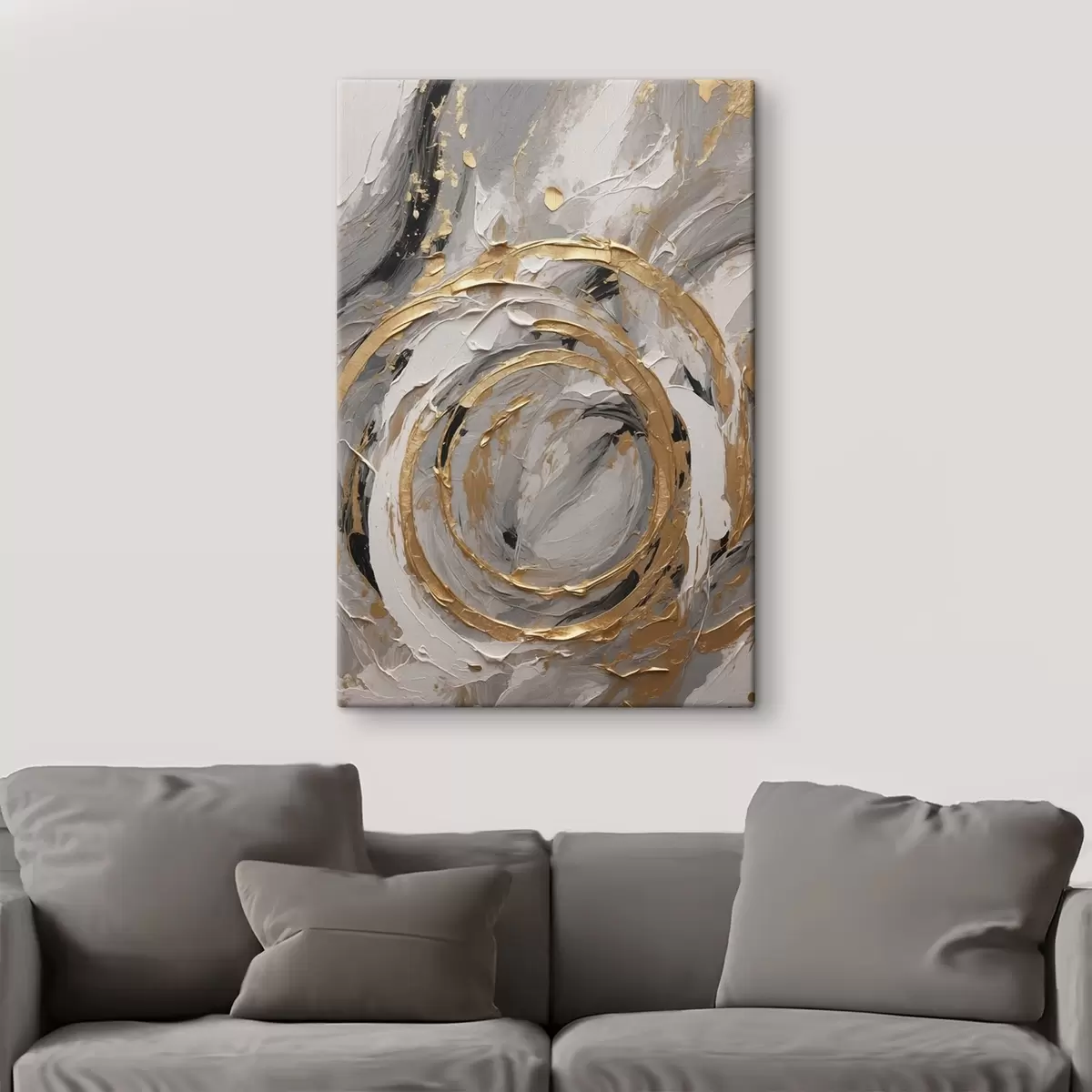 Tableau Poney blanc avec crinière et fleurs roses s45487