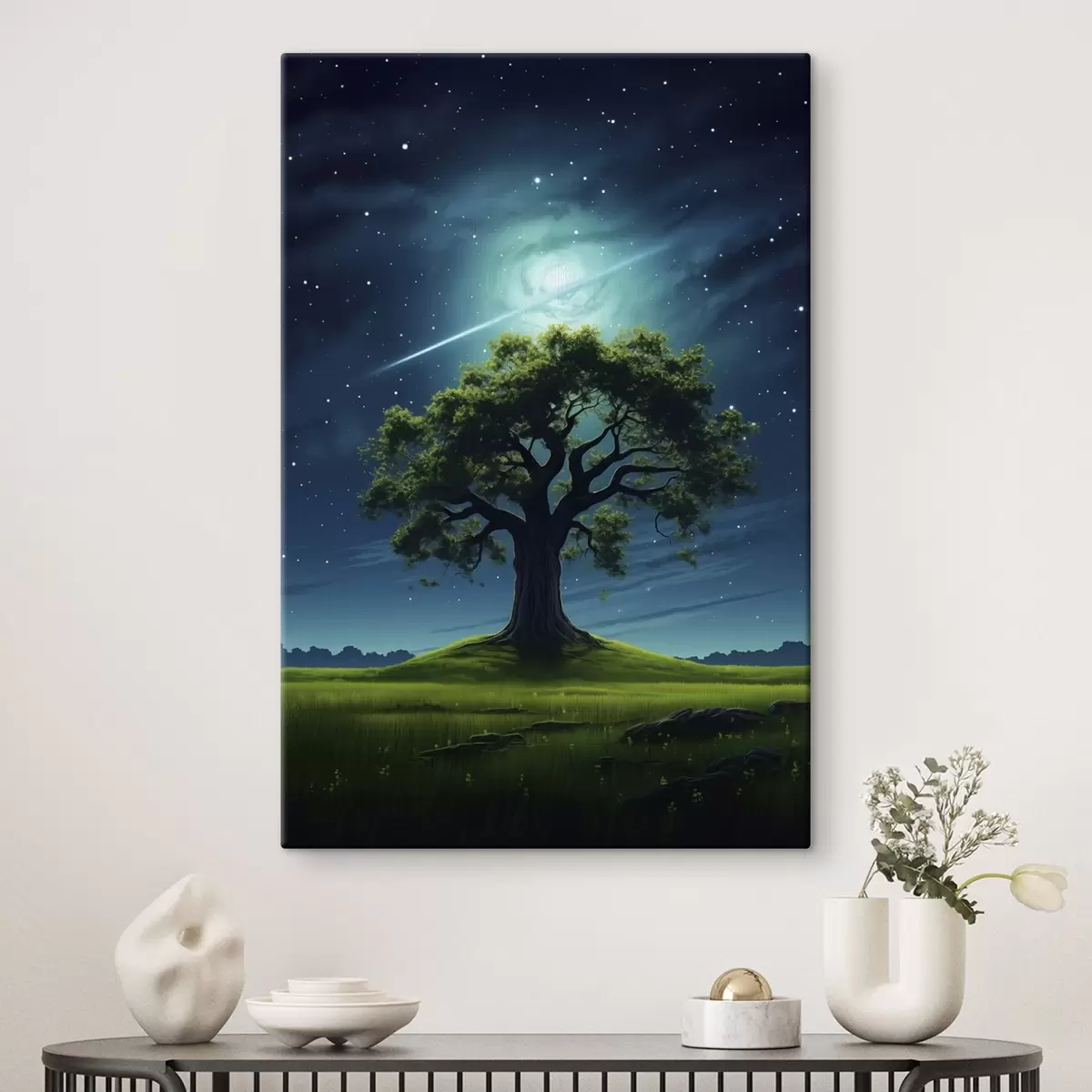 Tableau Gouttes de pluie sur verre avec lumières nocturnes s45503