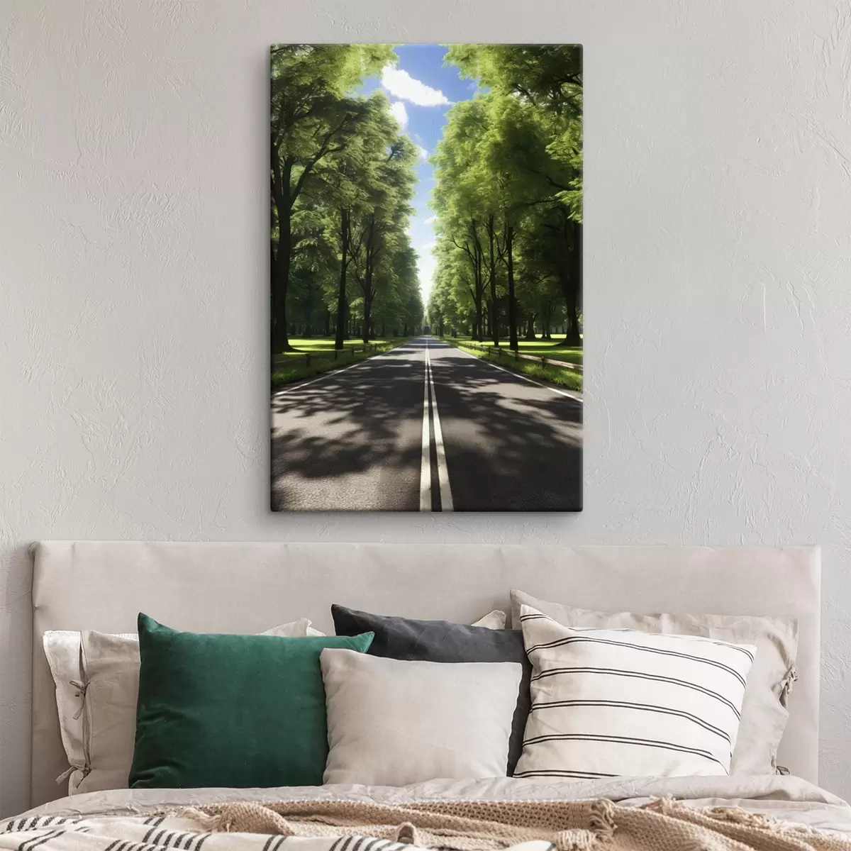 Tableau Paysage miniature avec une cascade dans une boule de verre s45505