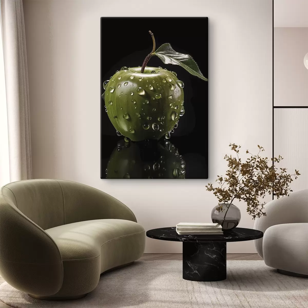 Tableau Un grand arbre sur une colline sous un ciel étoilé s45506