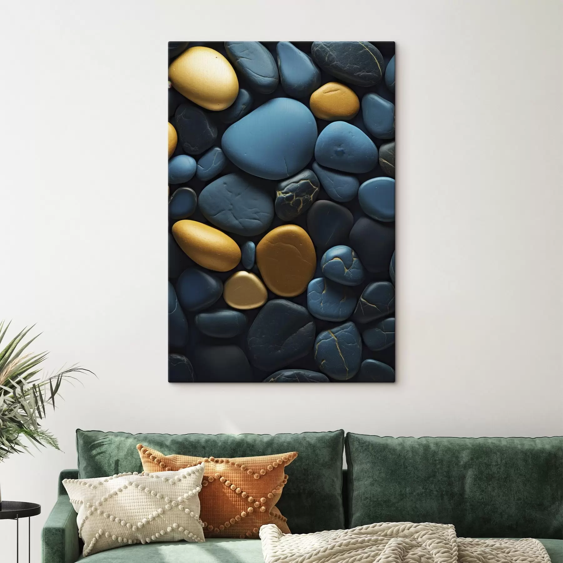 Tableau Pierres bleues et jaunes s45512