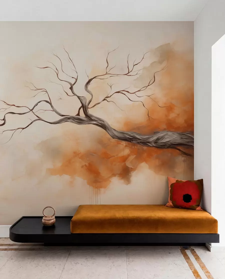 Papier peint Branche au couchant w04449