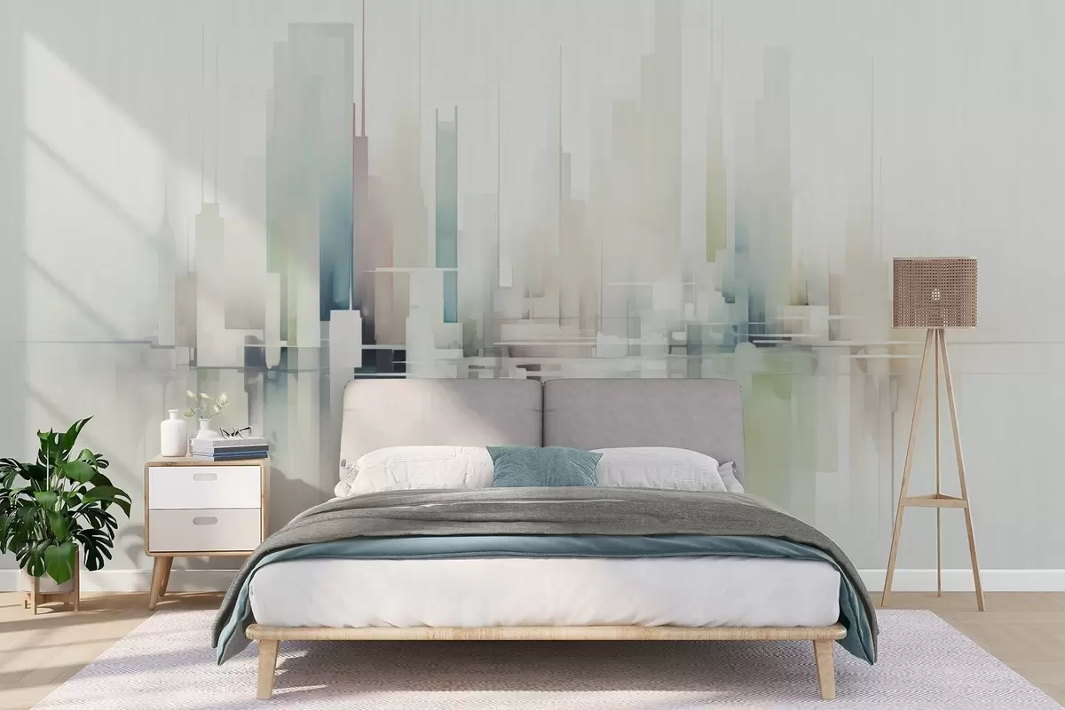 Papier peint Ville abstraite w04488