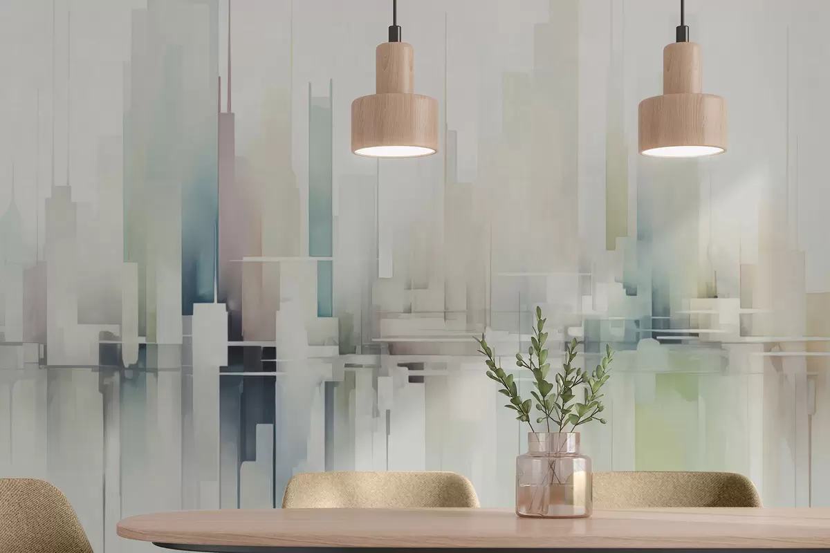 Papier peint Ville abstraite w04488
