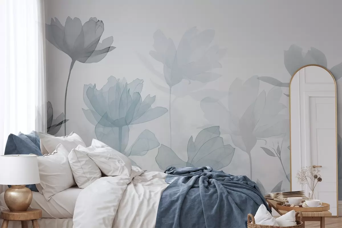Papier peint Silhouettes de fleurs w04489v1