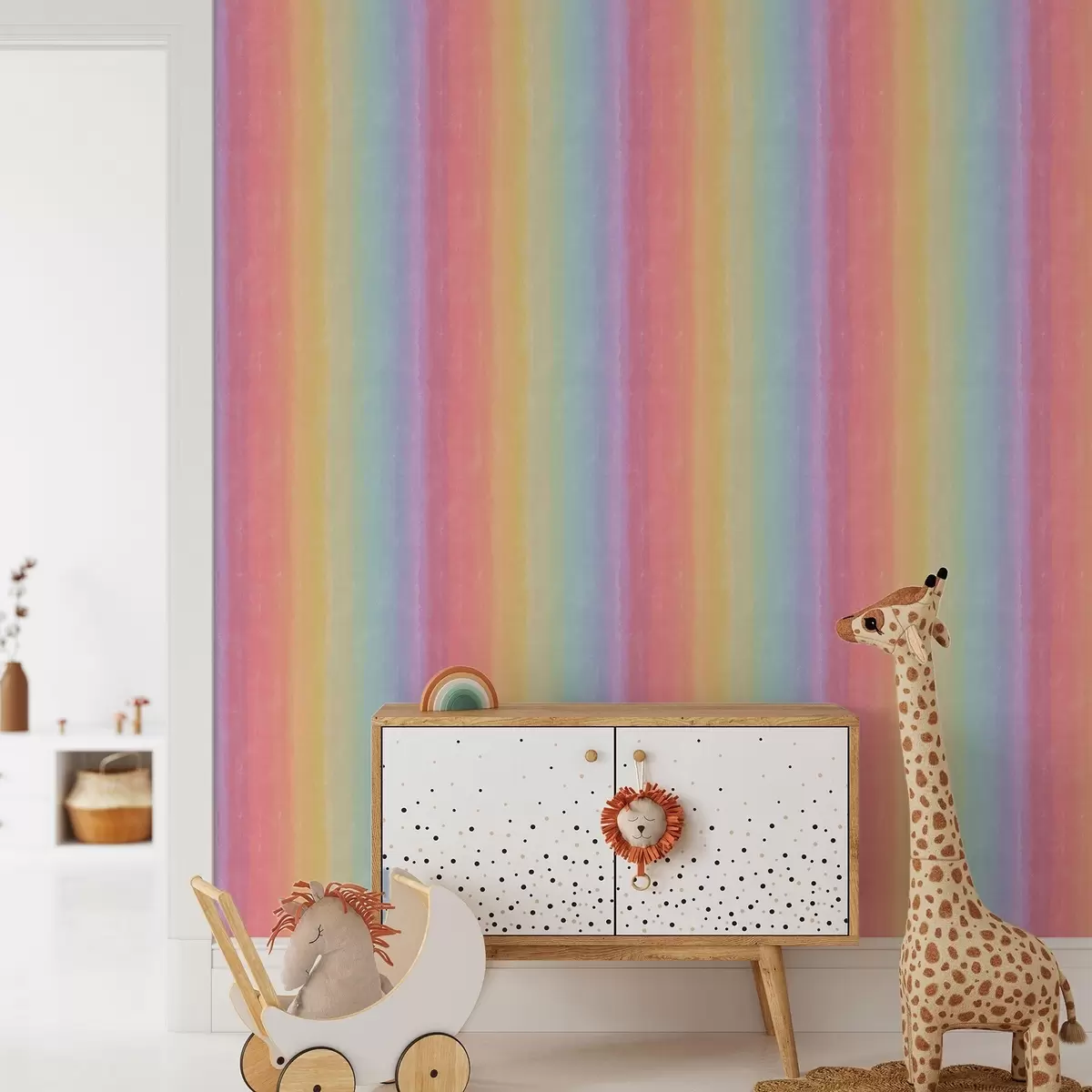 Papier peint Dégradé arc-en-ciel lumineux avec transitions douces a00512