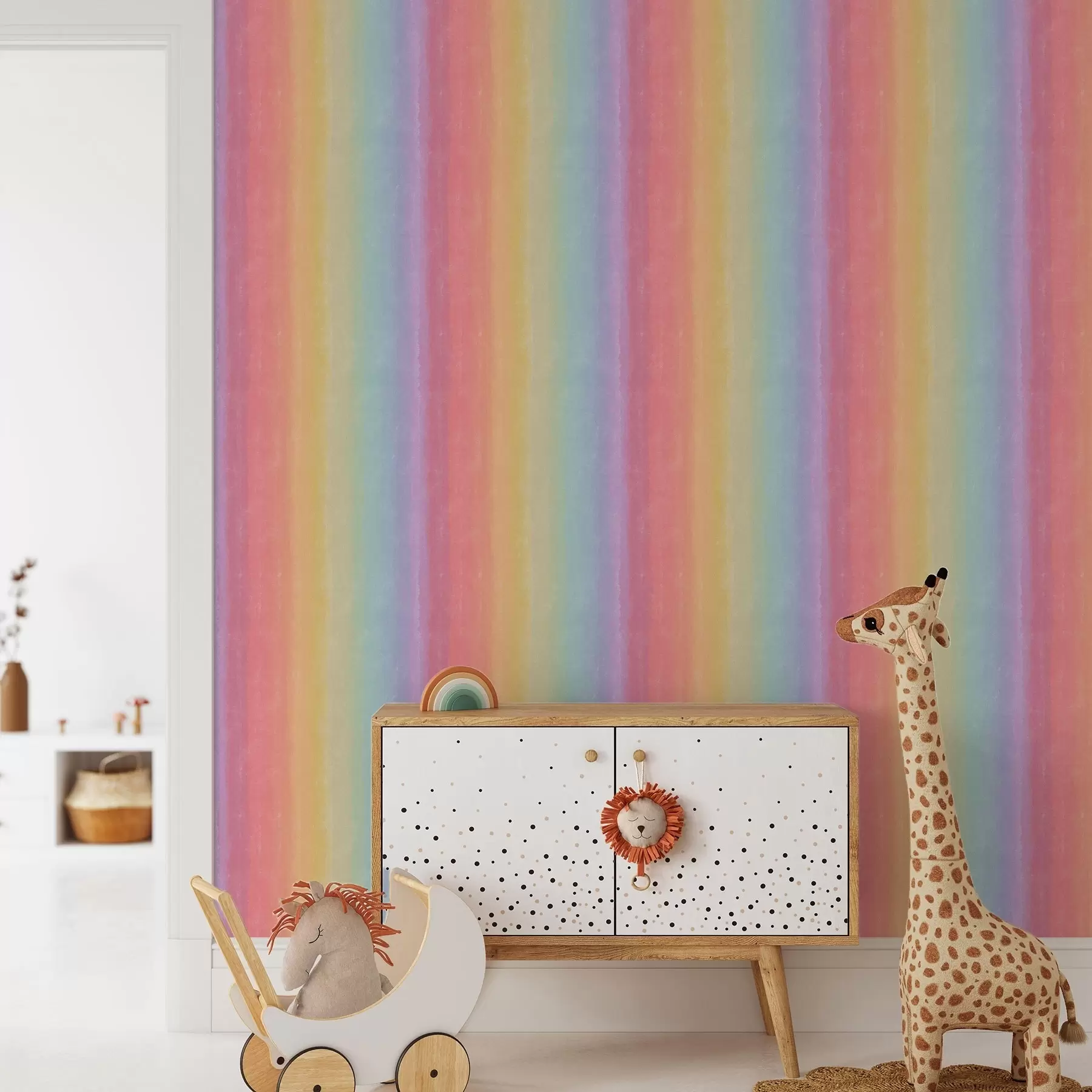 Papier peint Dégradé arc-en-ciel lumineux avec transitions douces a00512