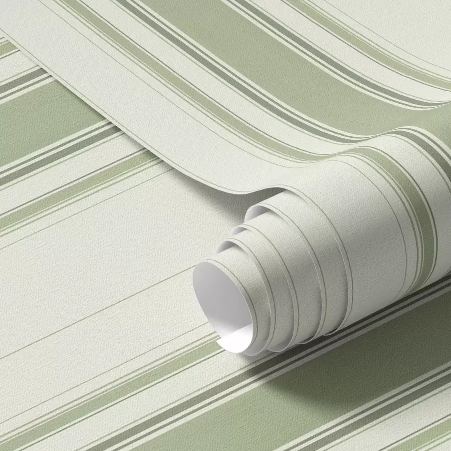Papier peint Fond clair avec bandes vertes foncées a00562