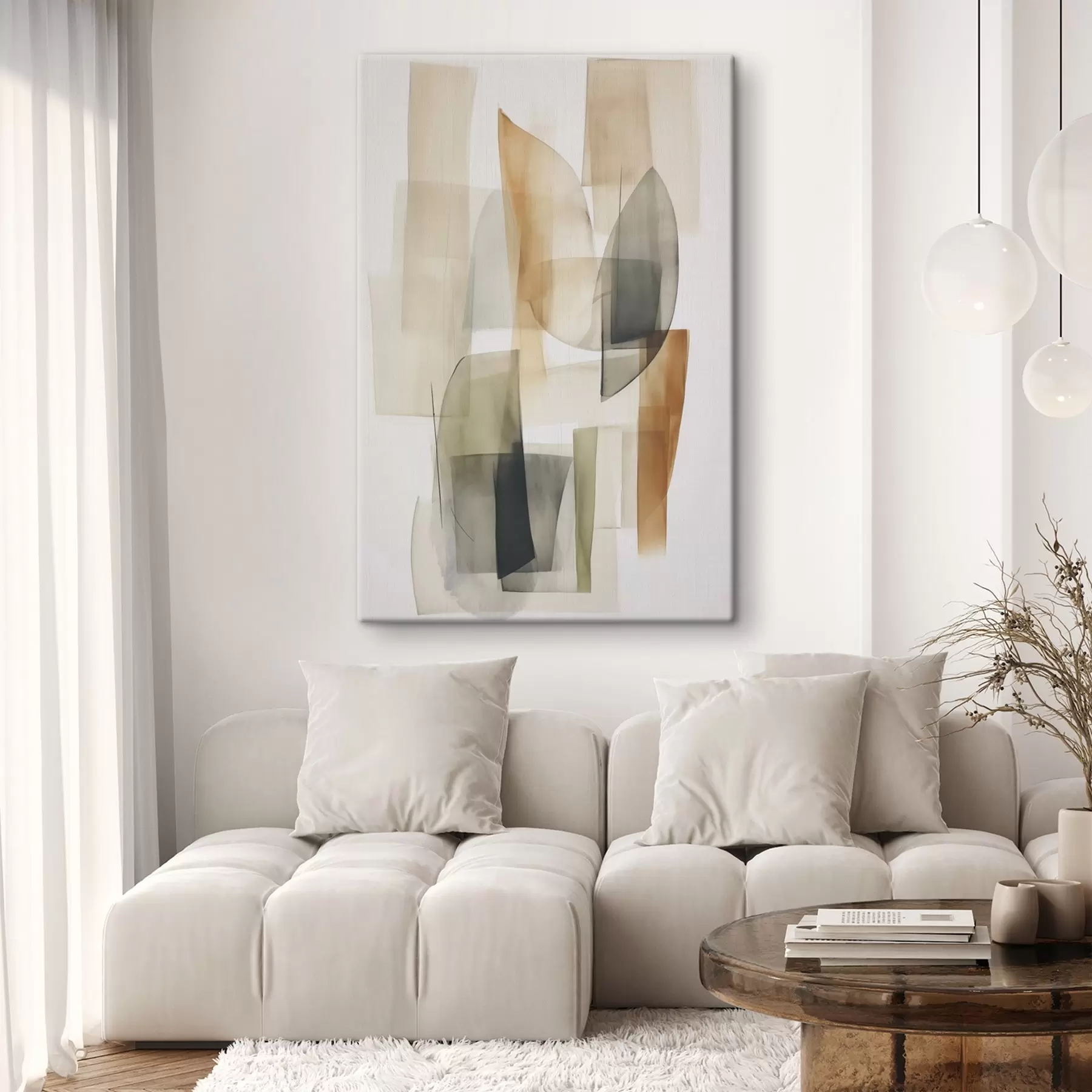 Tableau Abstraction taches imitation aquarelle s45669