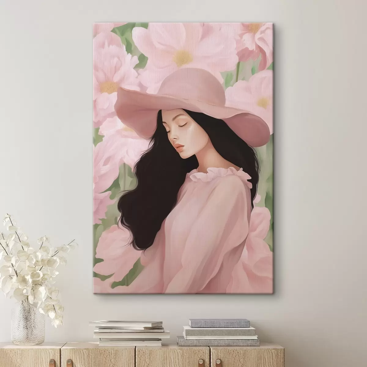 Tableau Fille au chapeau s45677