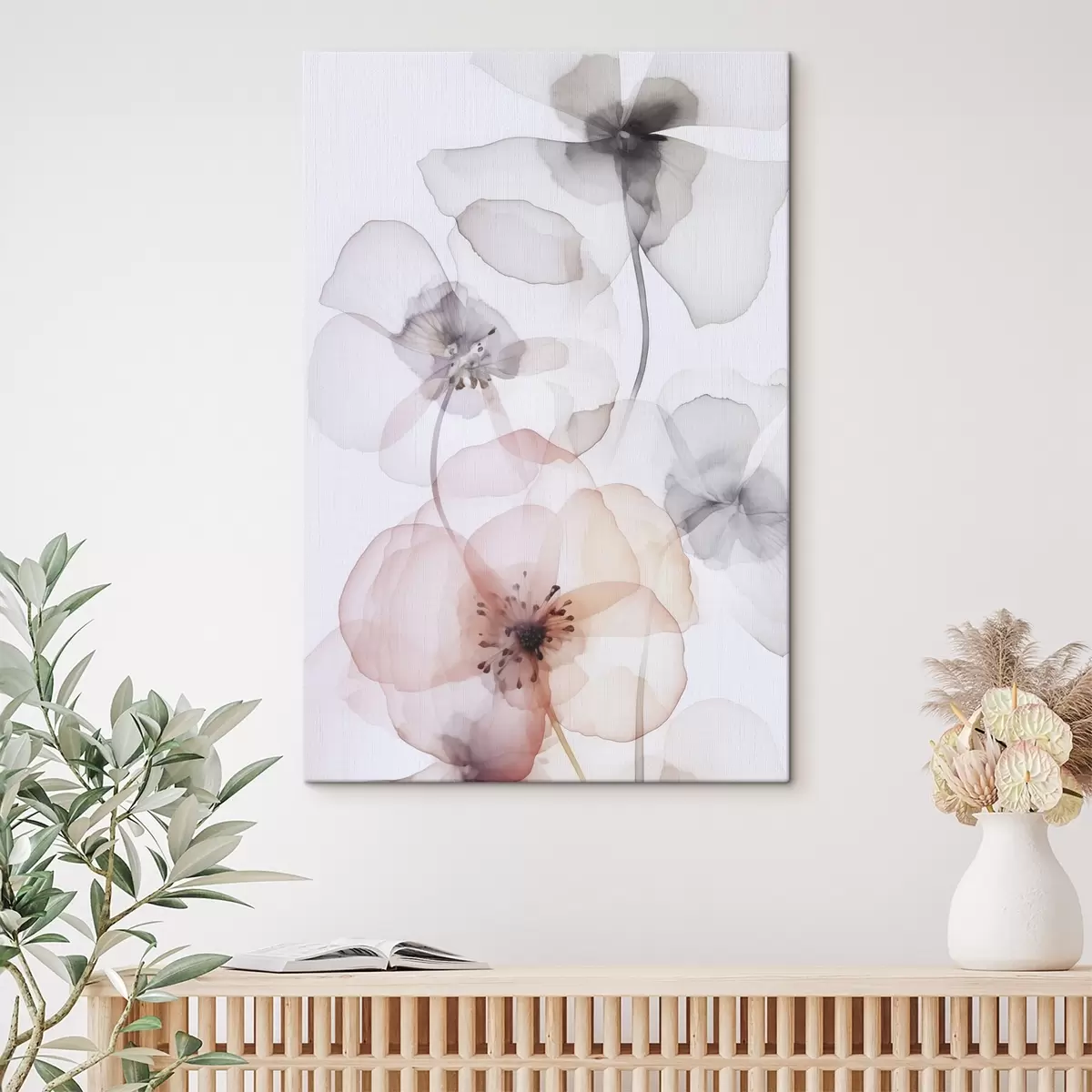 Tableau Fleurs imitation aquarelle s45681