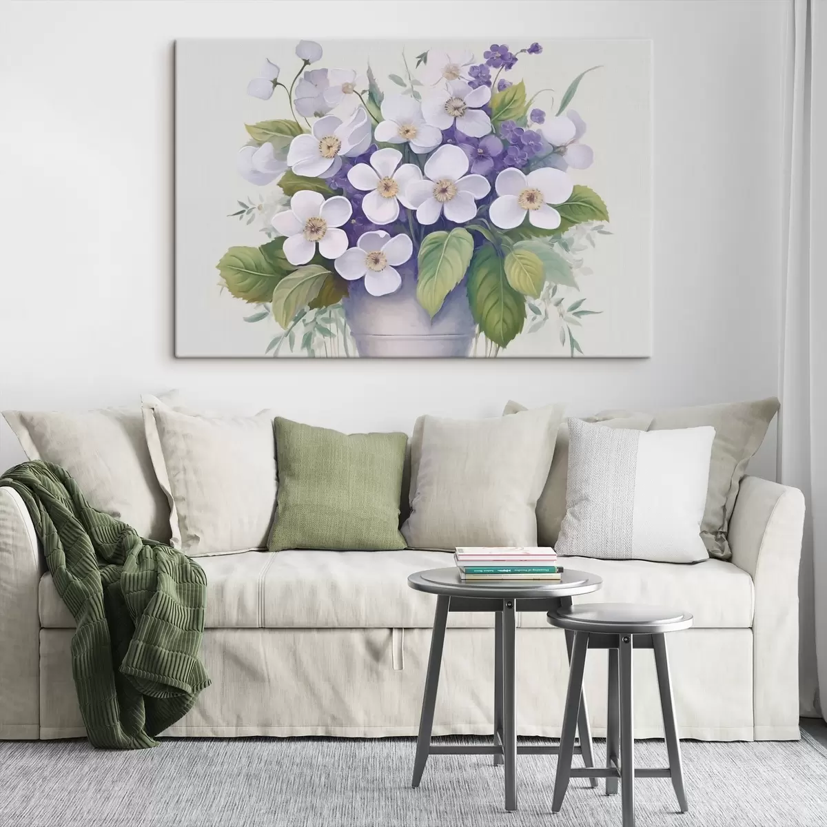 Tableau Violettes en pot s45685
