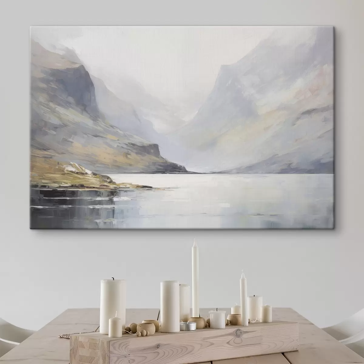Tableau Baie près des montagnes s45687