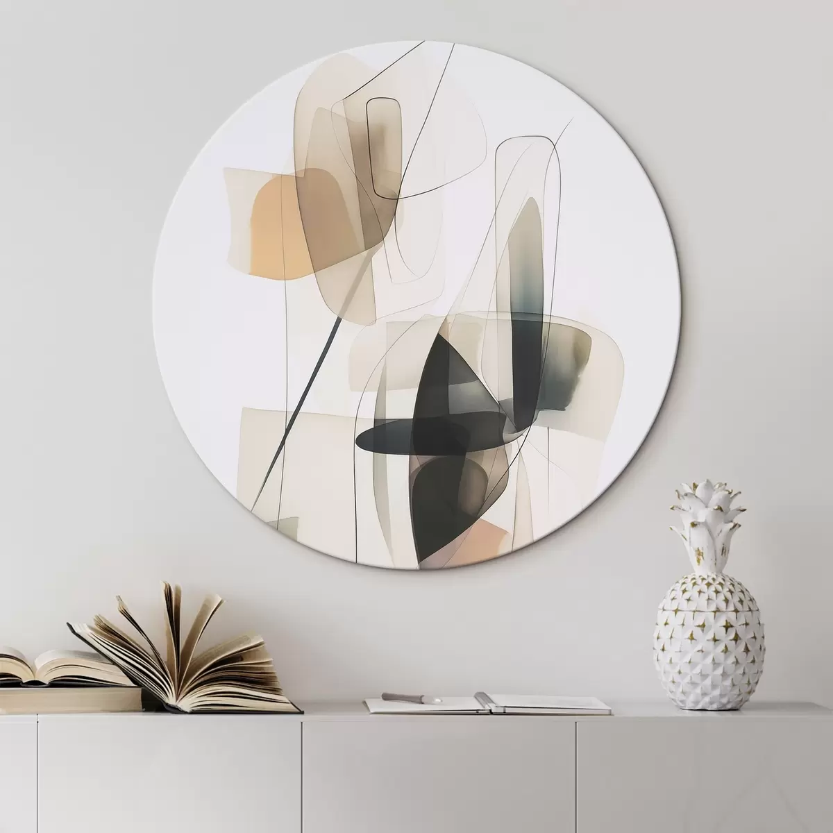 Tableaux rondes Taches d'abstraction r45670