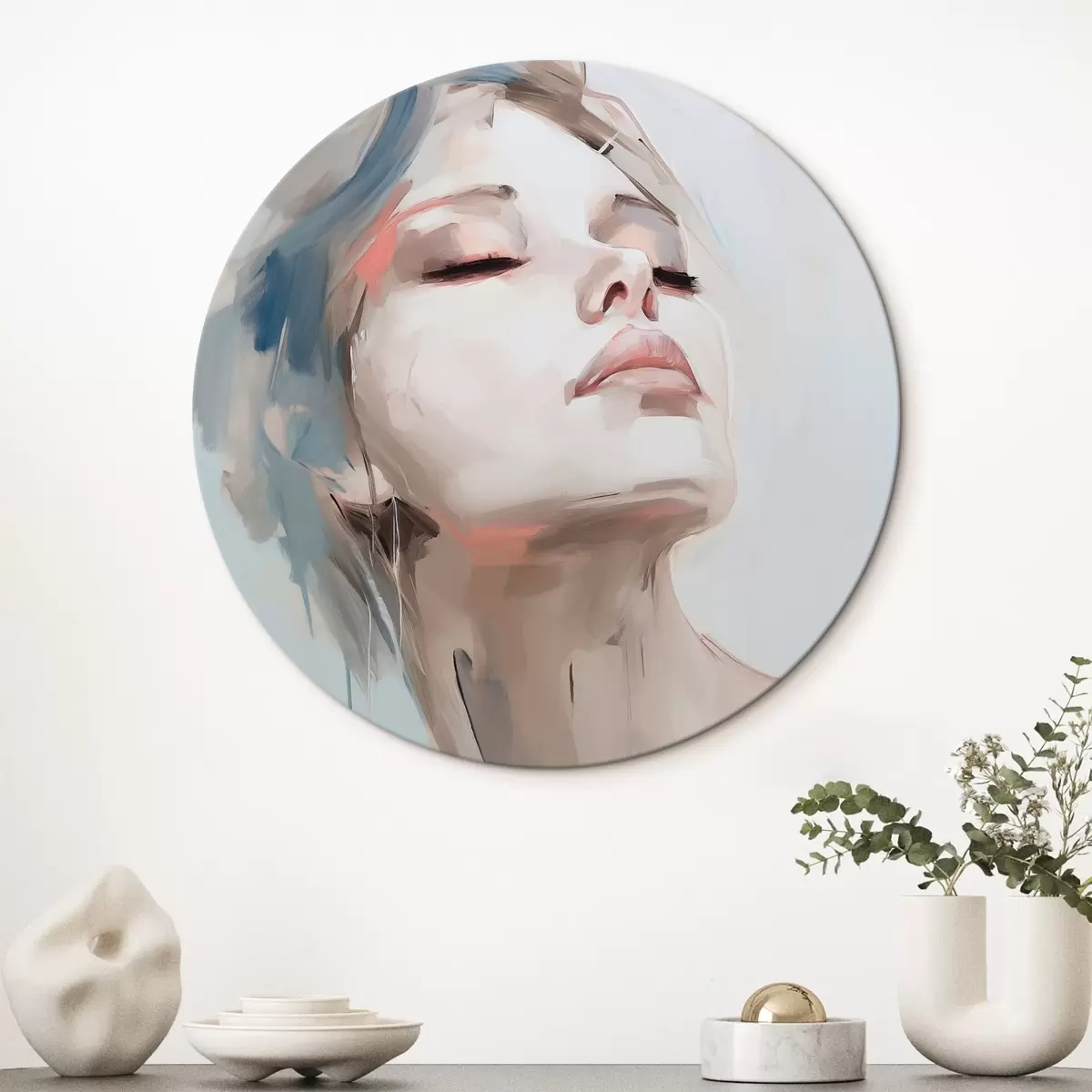 Tableaux rondes Portrait d'une jeune fille r45671