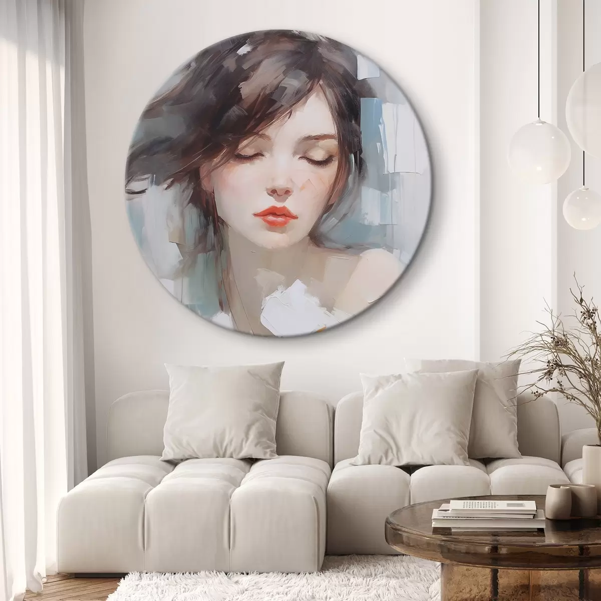 Tableaux rondes Portrait d'une femme r45672