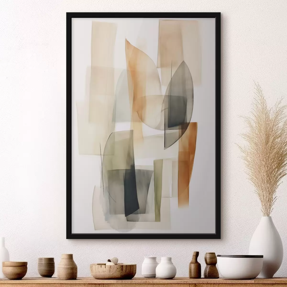 Poster Abstraction taches imitation aquarelle f45669