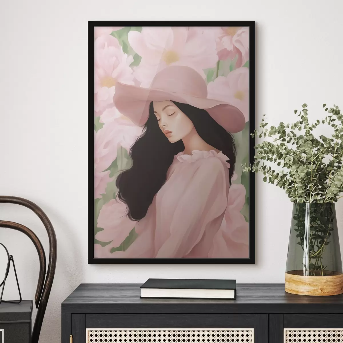 Poster Fille au chapeau f45677