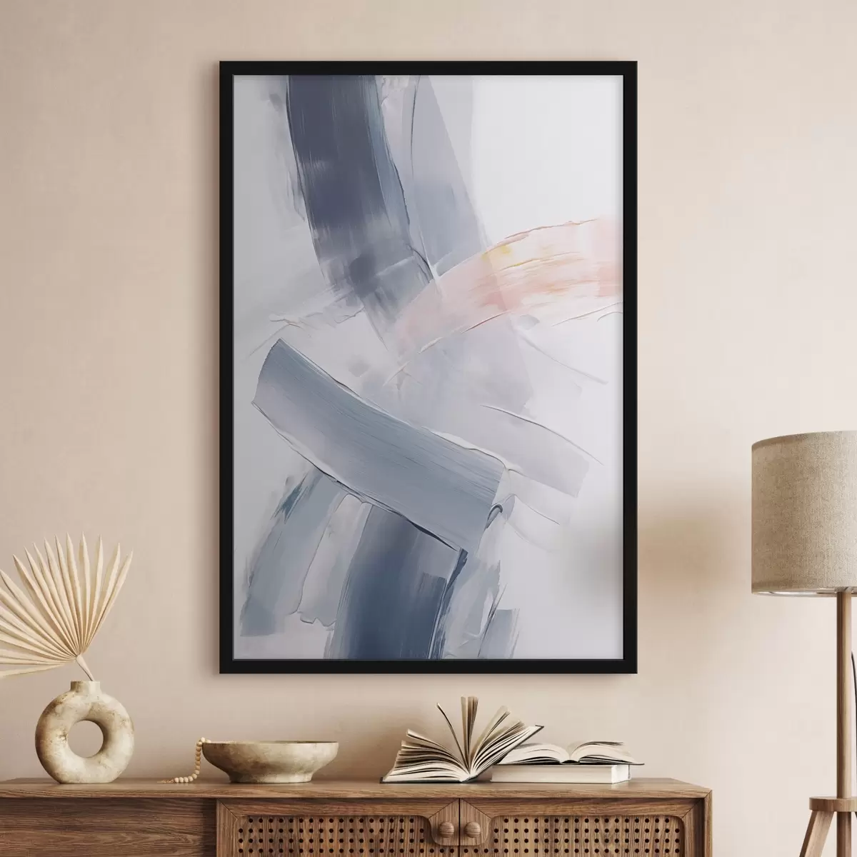 Poster Abstraction imitation de coups de pinceau f45679