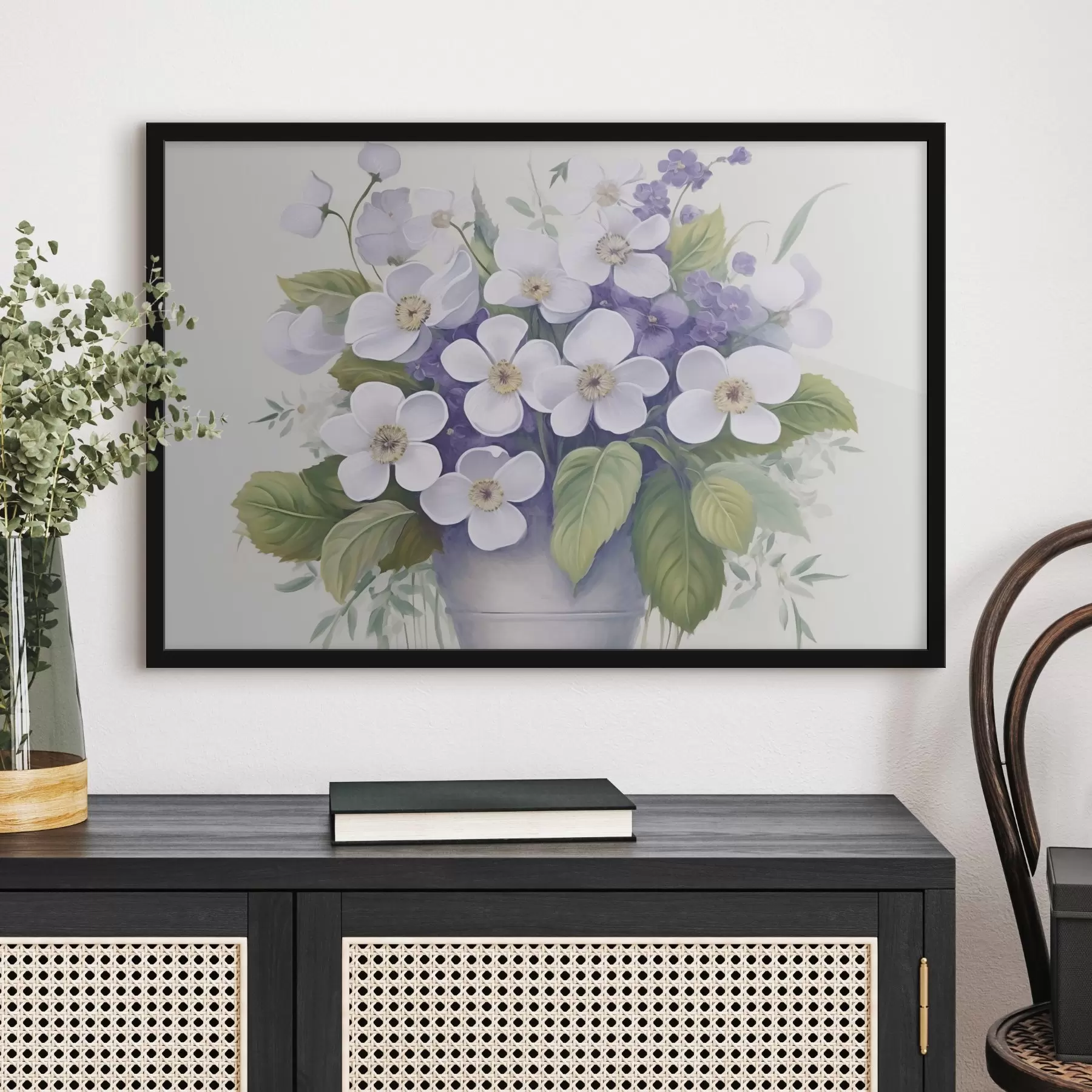 Papier peint Violettes en pot f45685