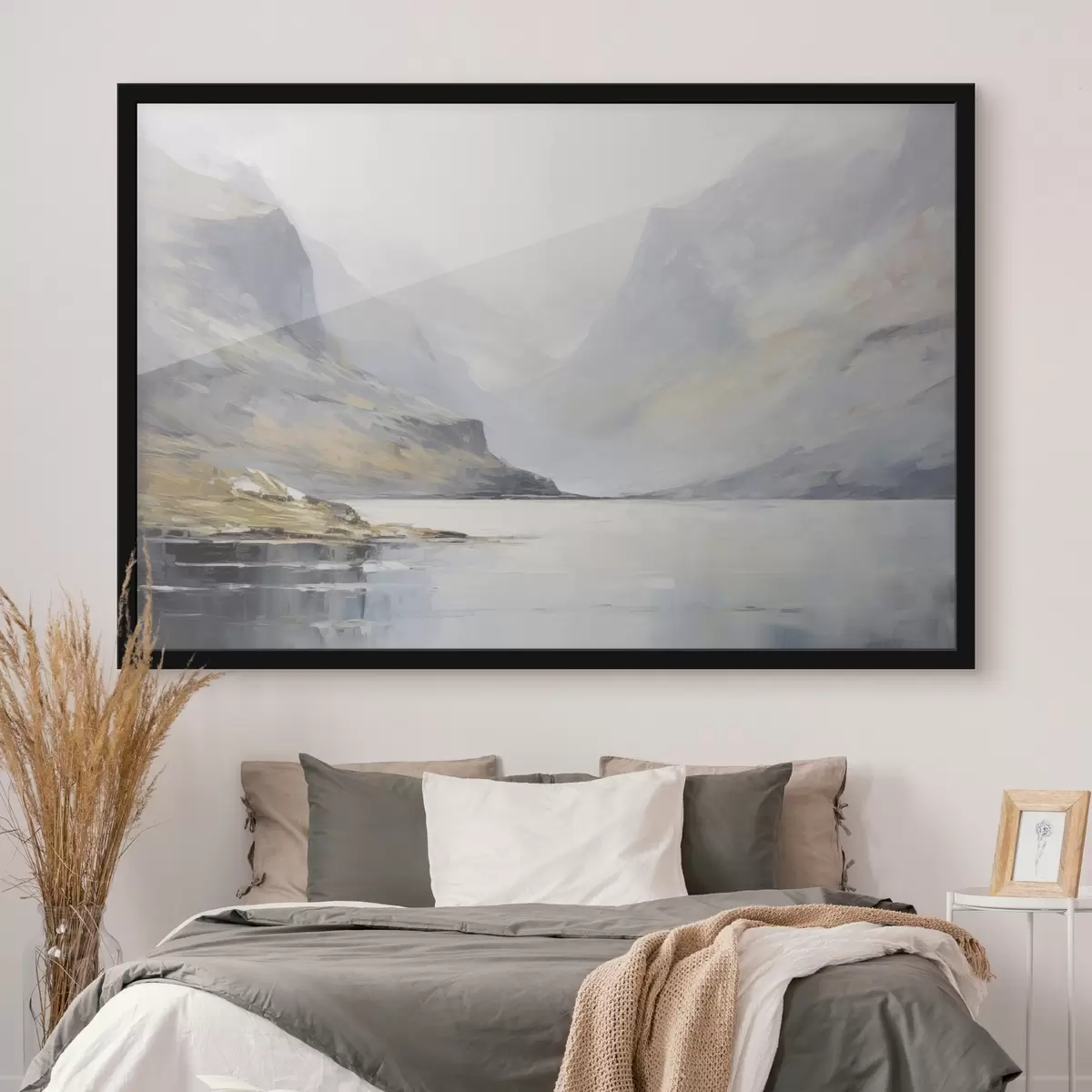 Poster Baie près des montagnes f45687