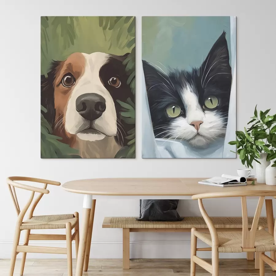 Tableau Chien et chat m00677