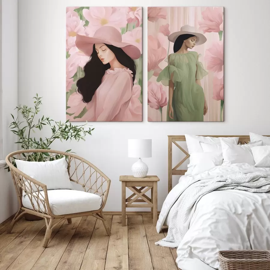Tableau Fille au chapeau m00678
