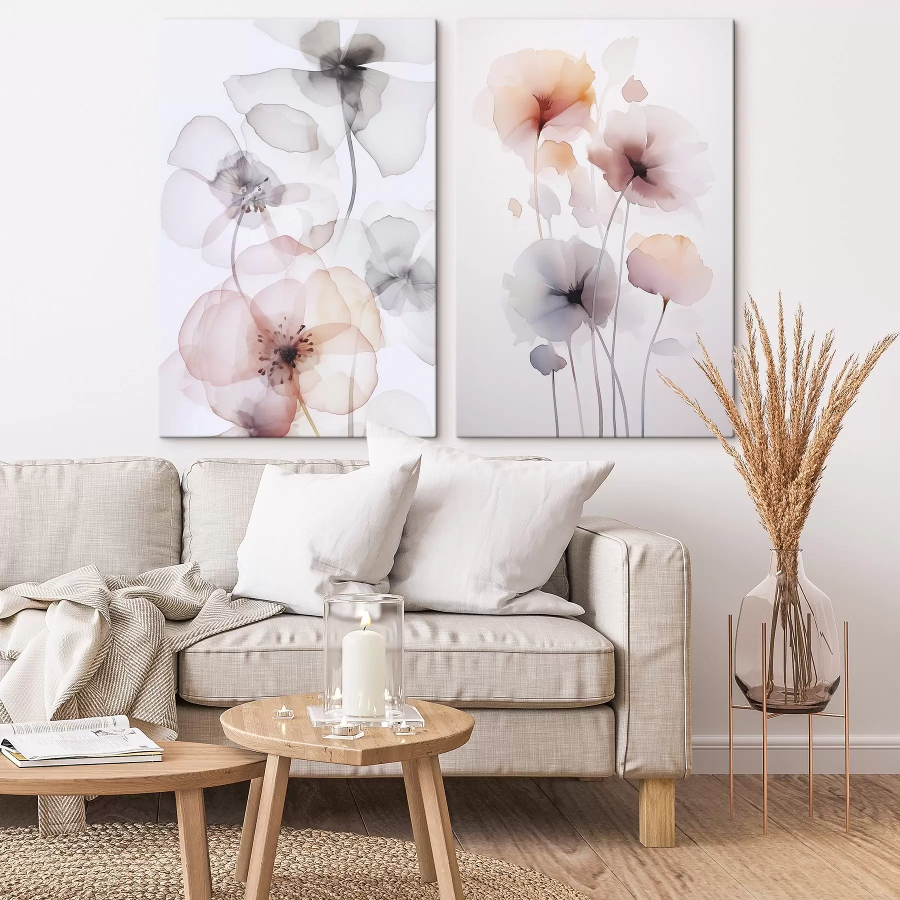 Tableau Fleurs imitation aquarelle m00680