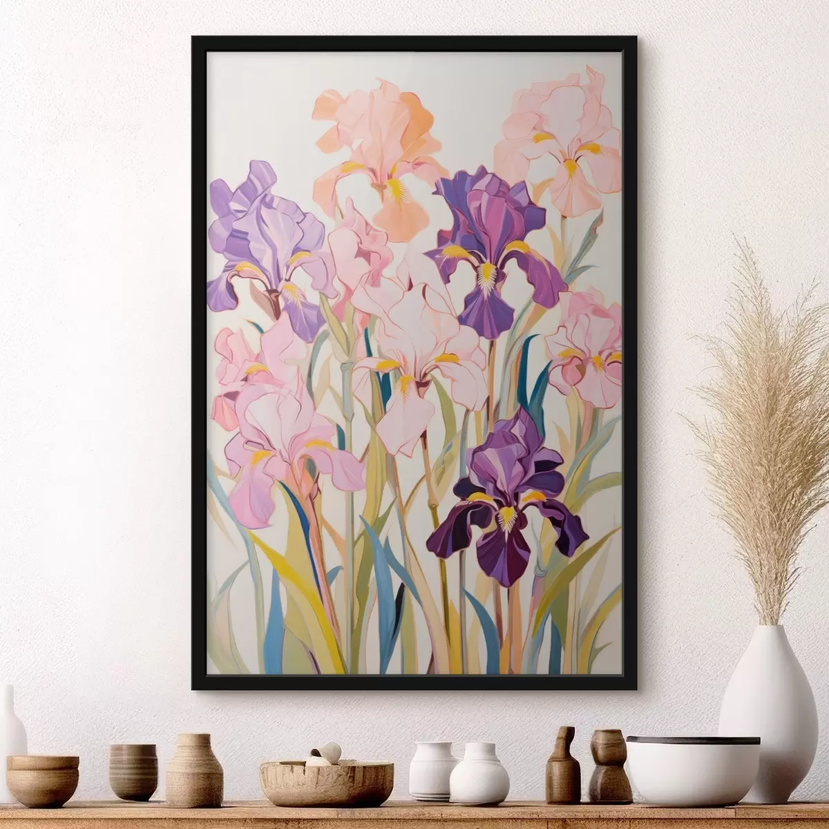 Poster Iris : composition dans un style minimaliste f45596