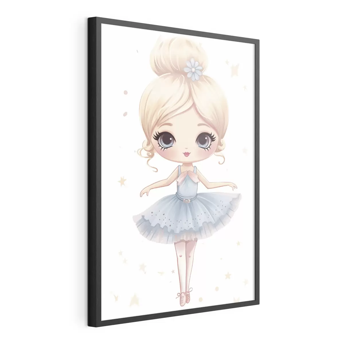 Poster Poupée ballerine dans une robe bleue avec un nœud f45481