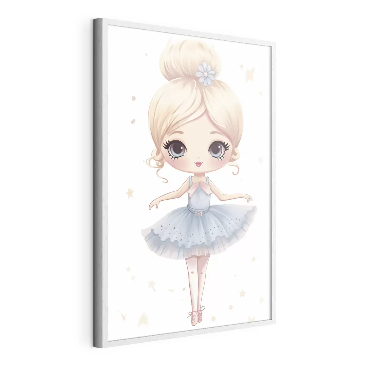 Poster Poupée ballerine dans une robe bleue avec un nœud f45481