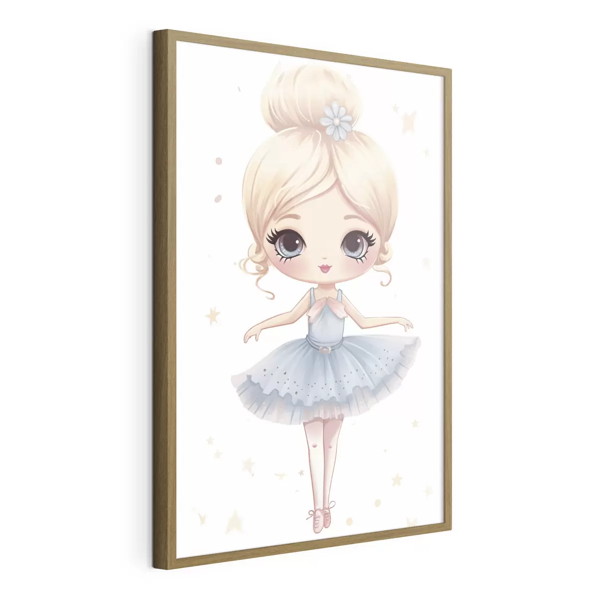 Poster Poupée ballerine dans une robe bleue avec un nœud f45481