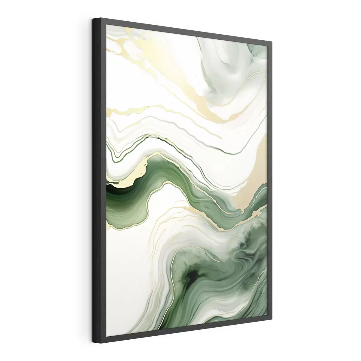 Poster Motifs de marbre vert clair et orange f45696