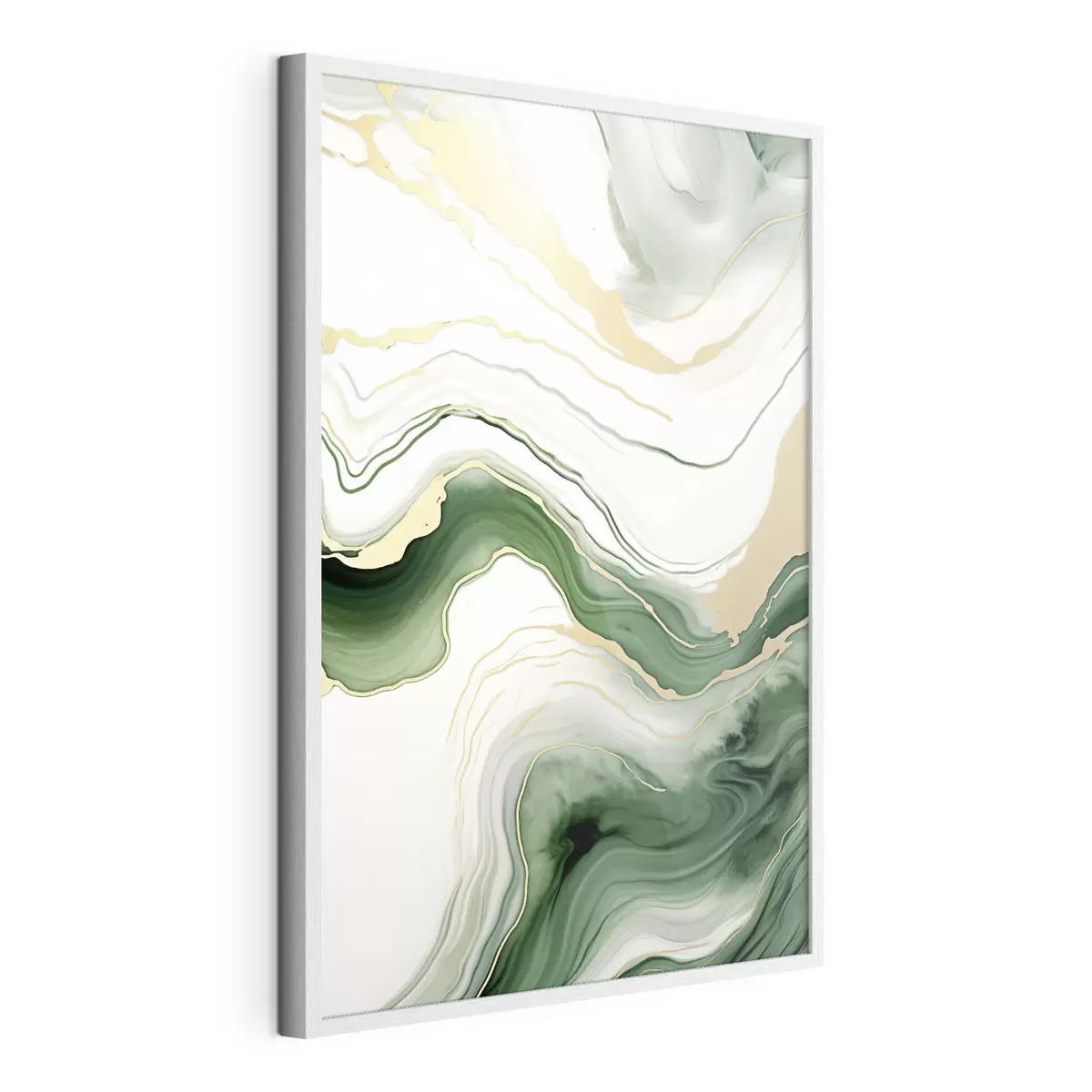 Poster Motifs de marbre vert clair et orange f45696