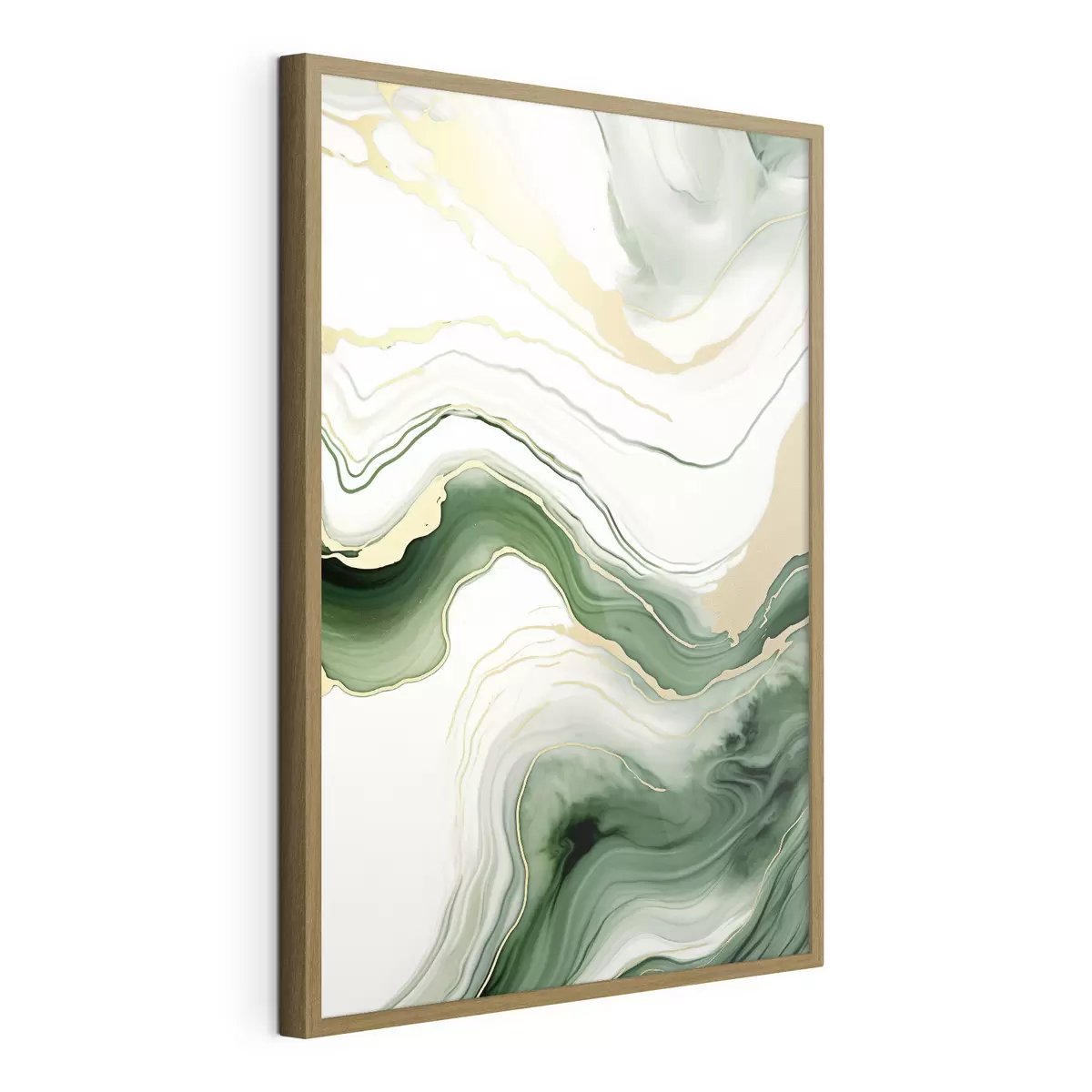 Poster Motifs de marbre vert clair et orange f45696