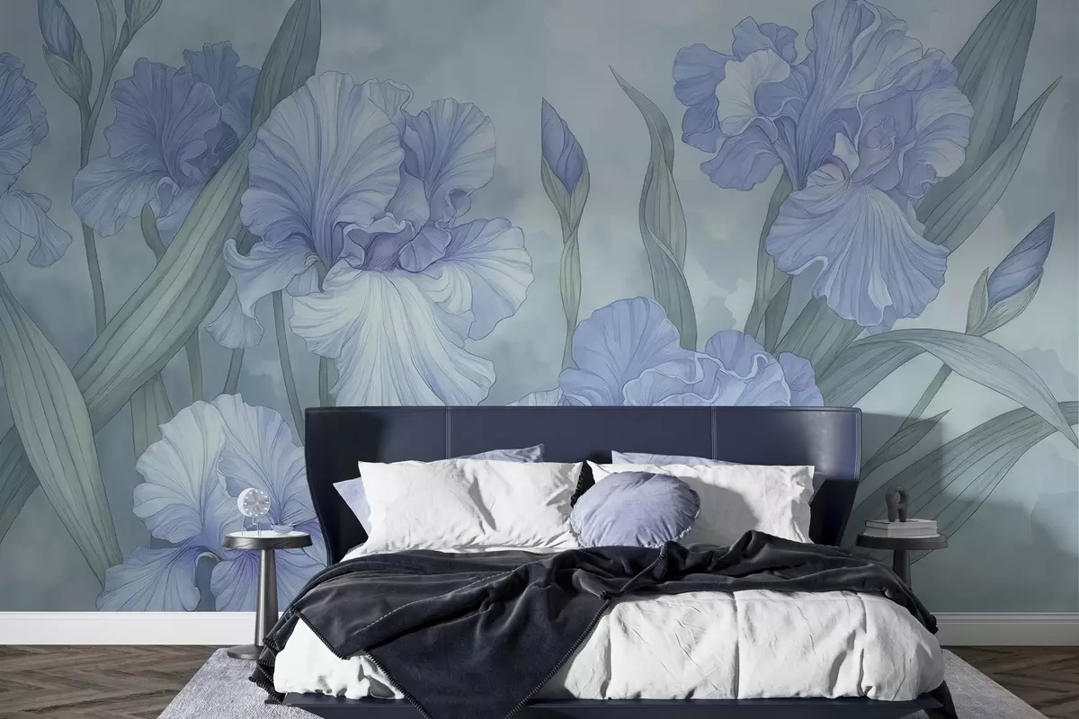 Papier peint Iris illustrés w04469