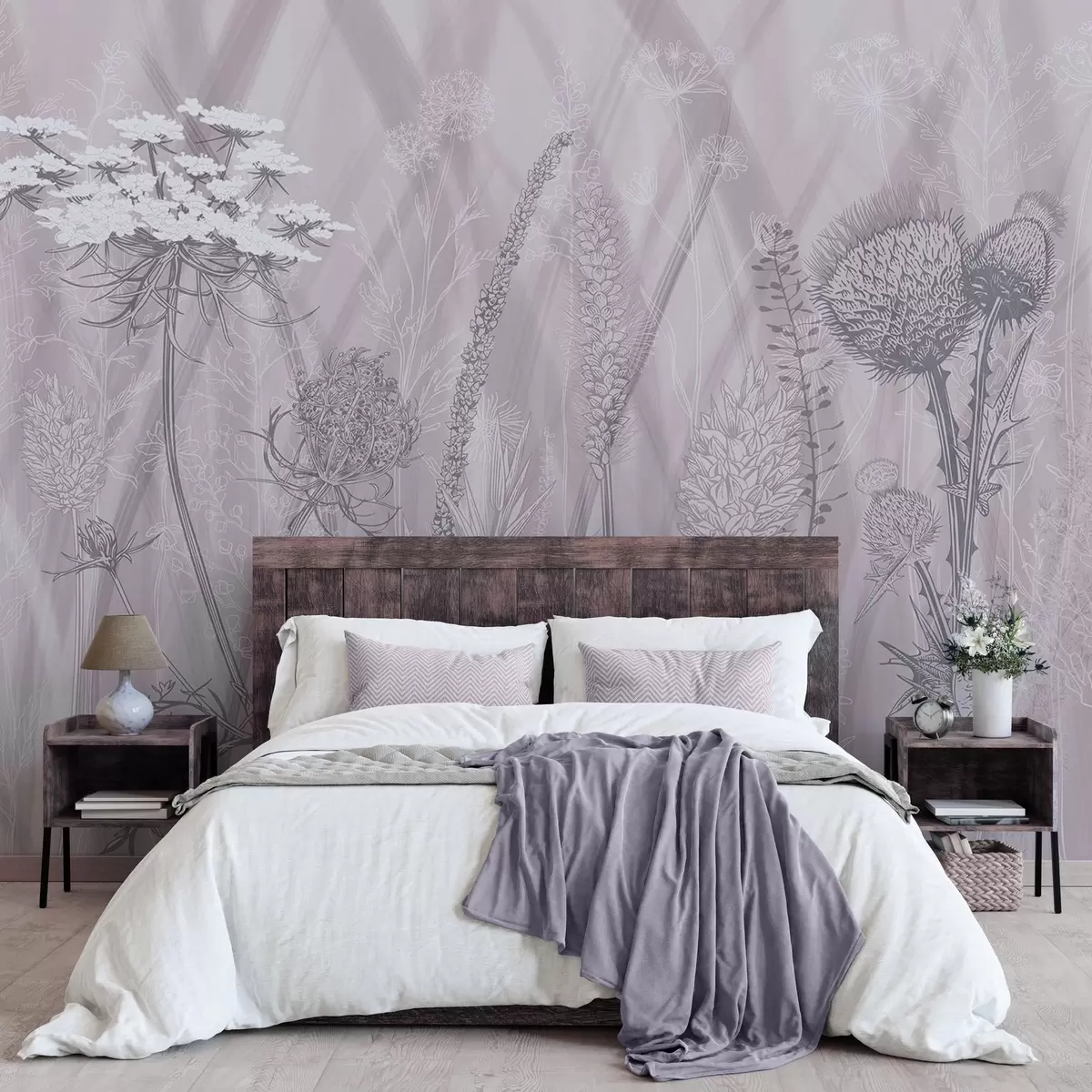 Papier peint Graminées et herbier w04473v2