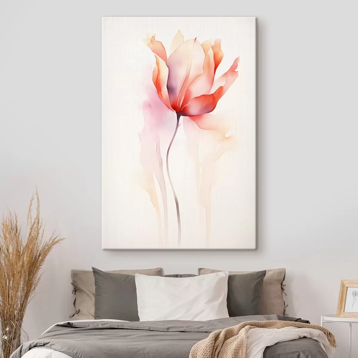 Tableau Minimalisme floral dans un style aquarelle s45637