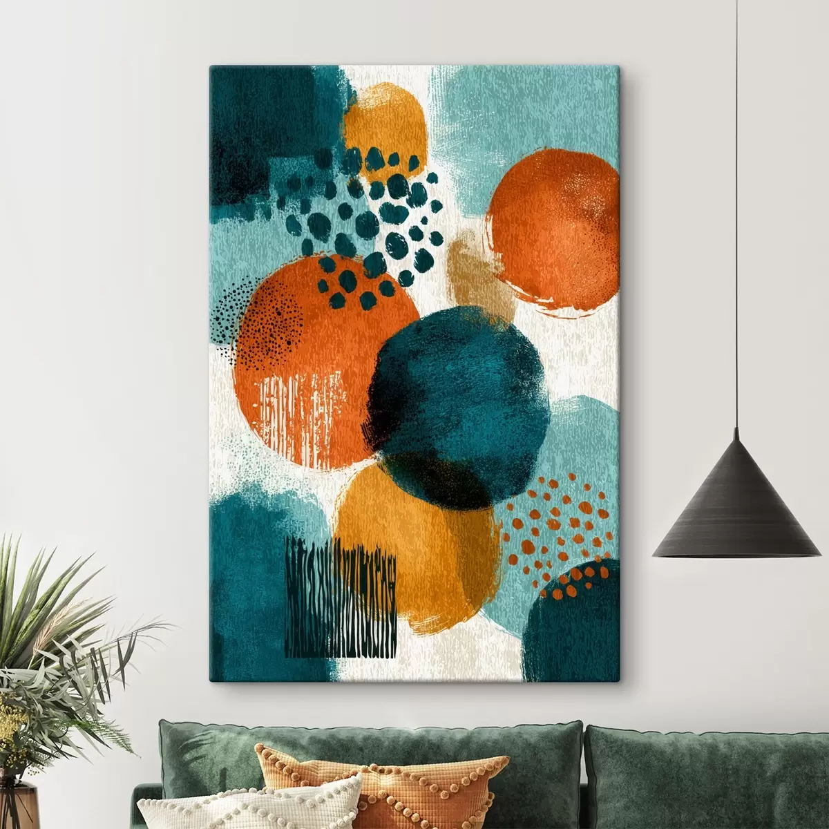 Tableau Formes lumineuses dans un style abstrait s45649