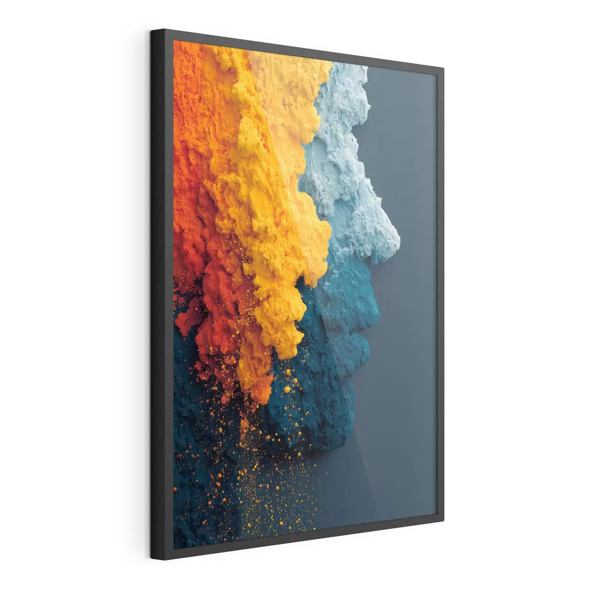 Poster Portrait dynamique en peinture colorée f45638
