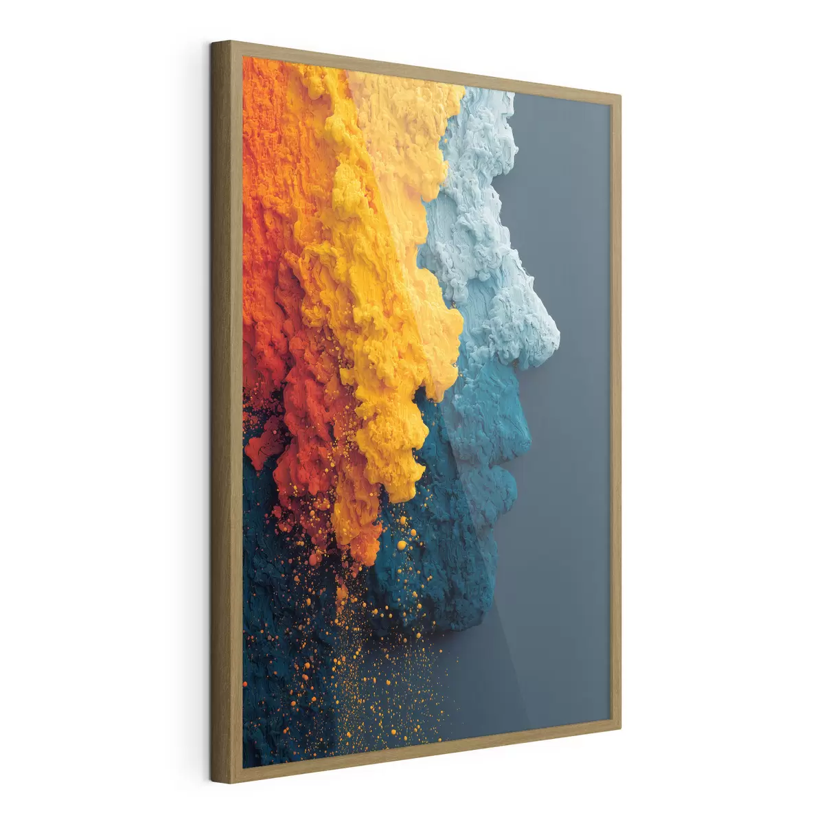 Poster Portrait dynamique en peinture colorée f45638