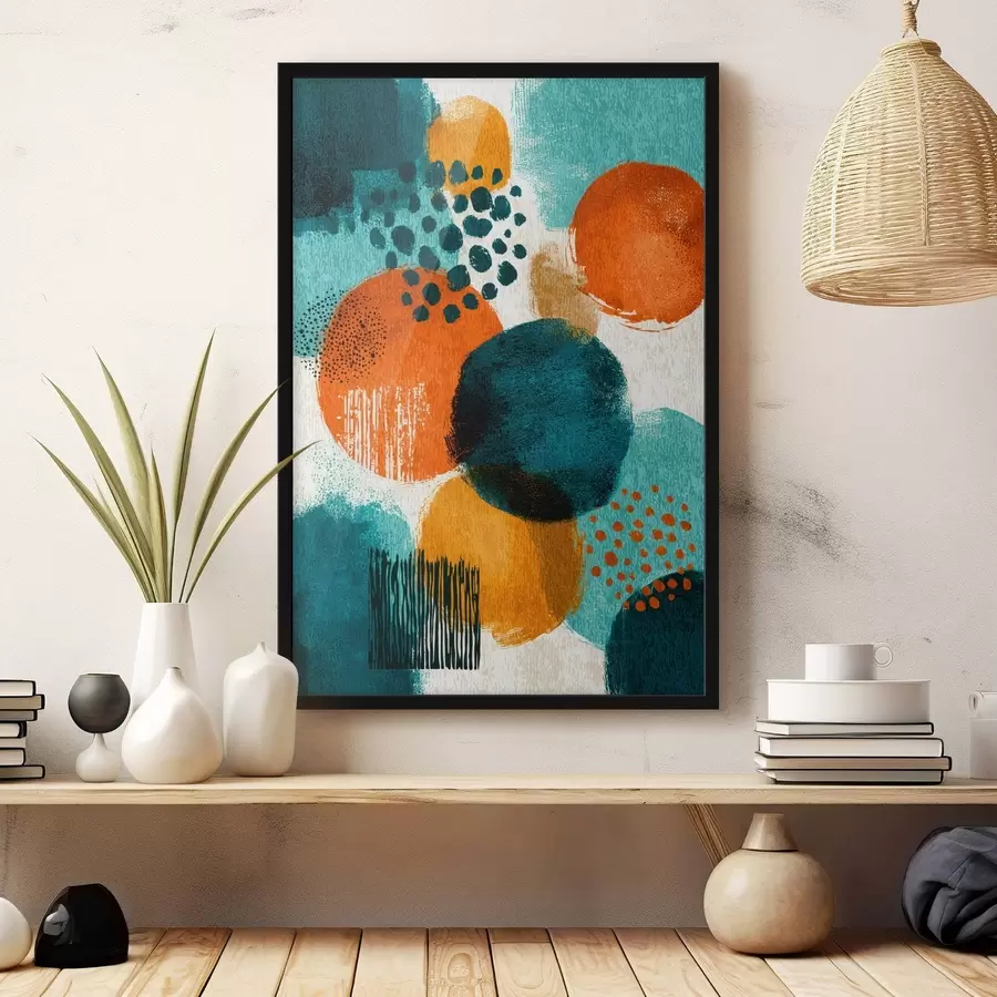 Papier peint Formes lumineuses dans un style abstrait f45649