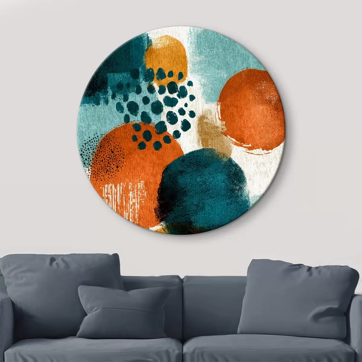 Tableaux rondes Formes lumineuses dans un style abstrait r45649