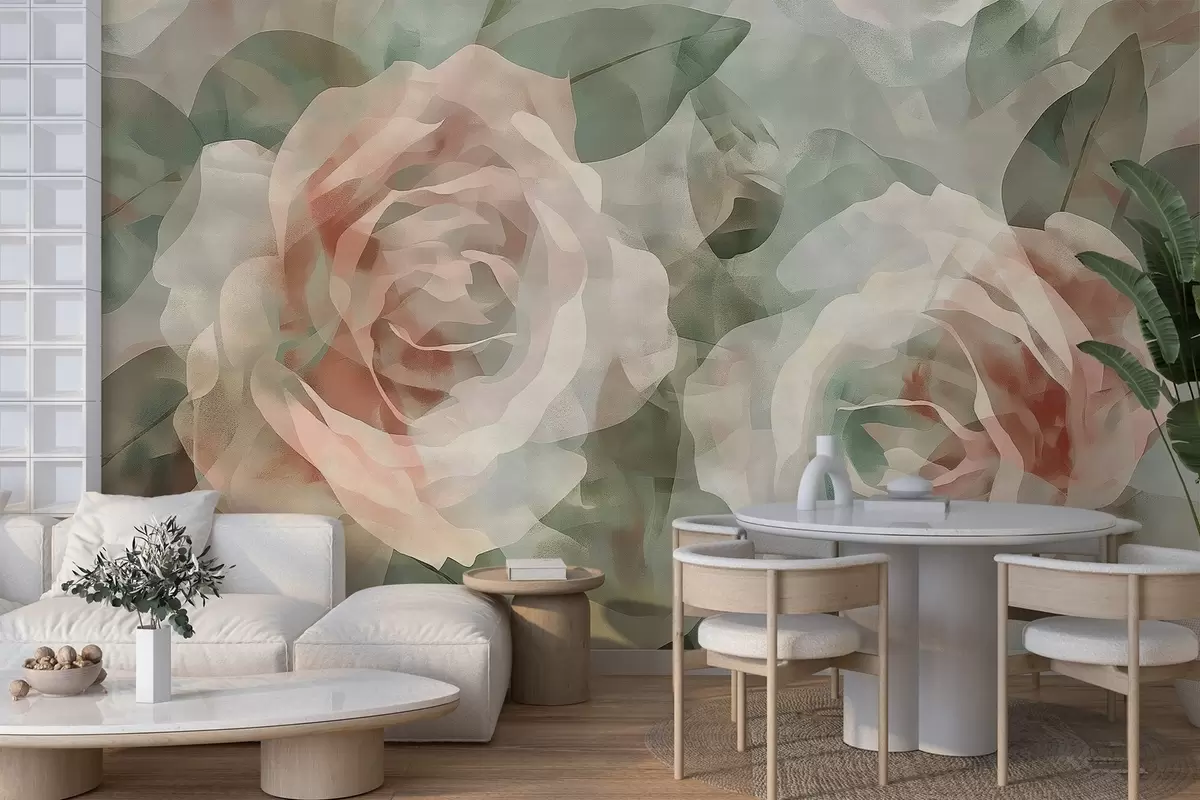 Papier peint Grandes roses w04515