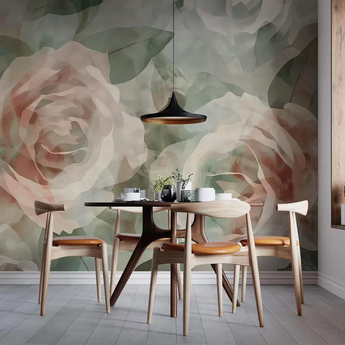 Papier peint Grandes roses w04515