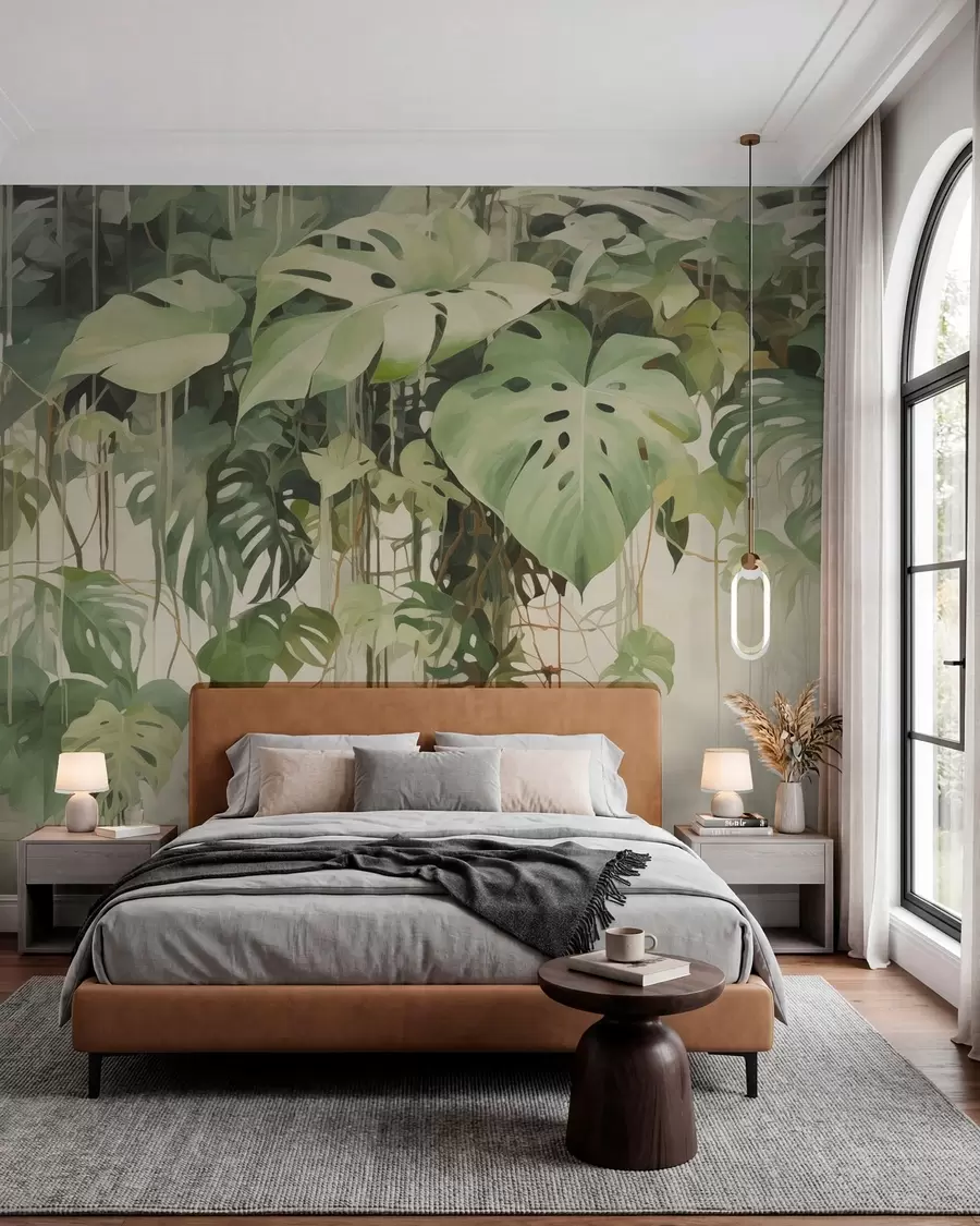 Papier peint Feuilles tropicales w04525