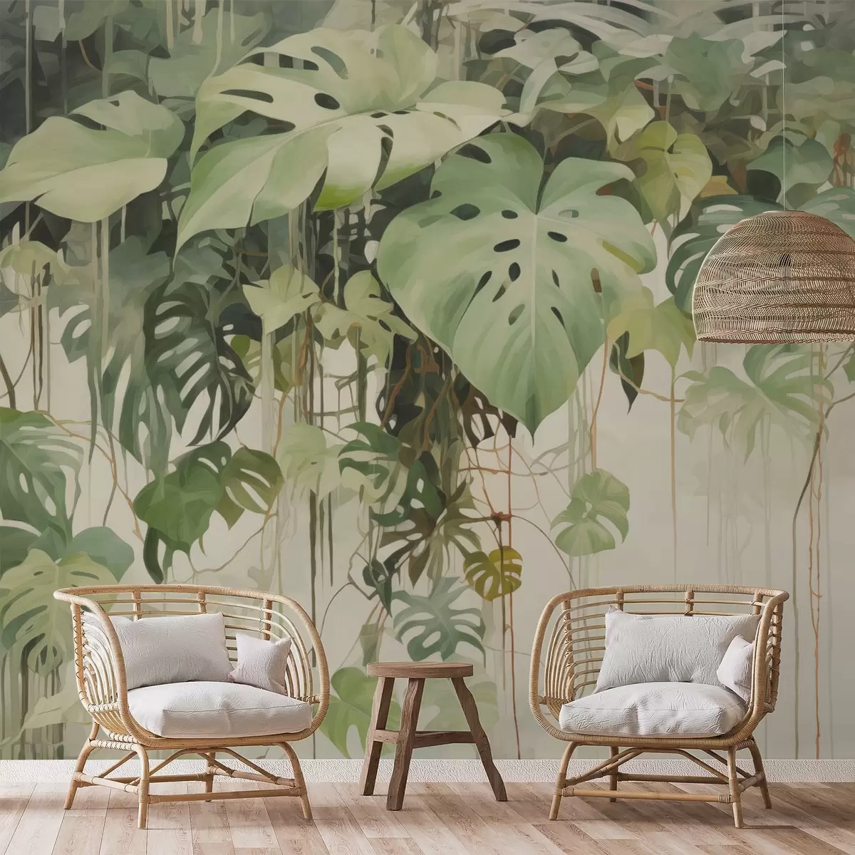 Papier peint Feuilles tropicales w04525
