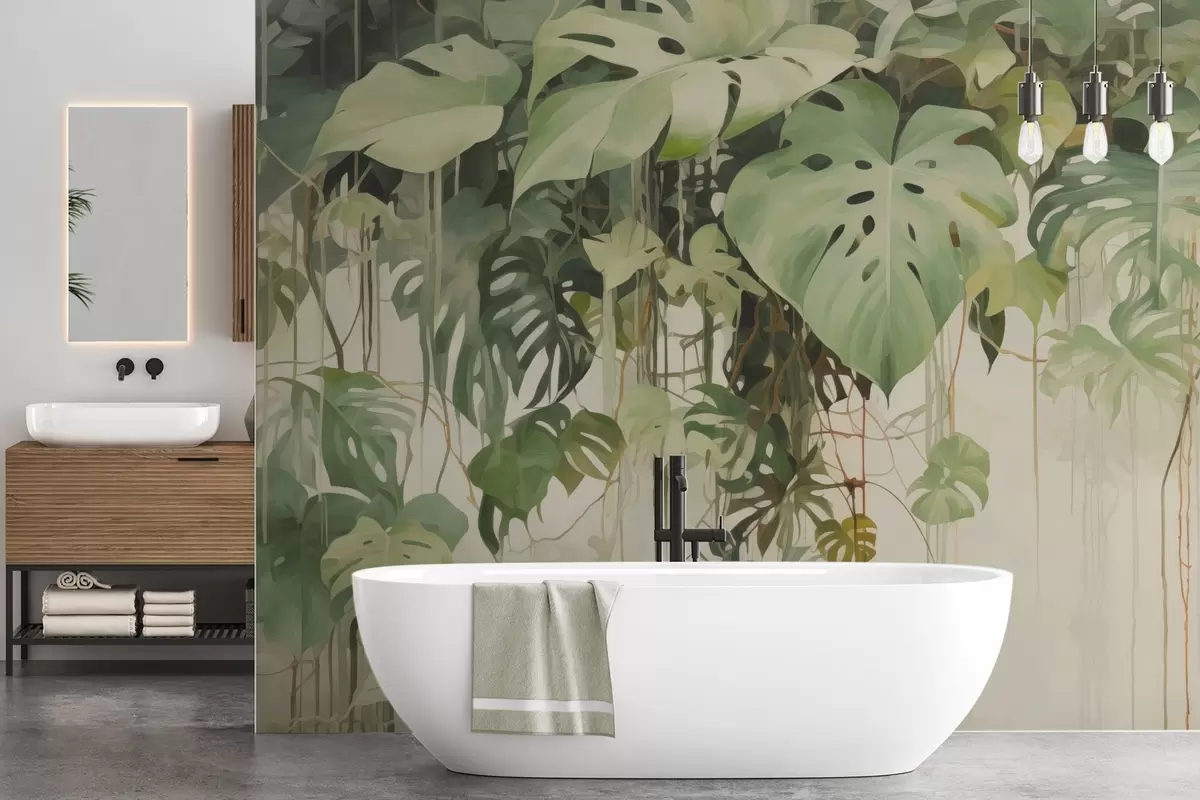Papier peint Feuilles tropicales w04525
