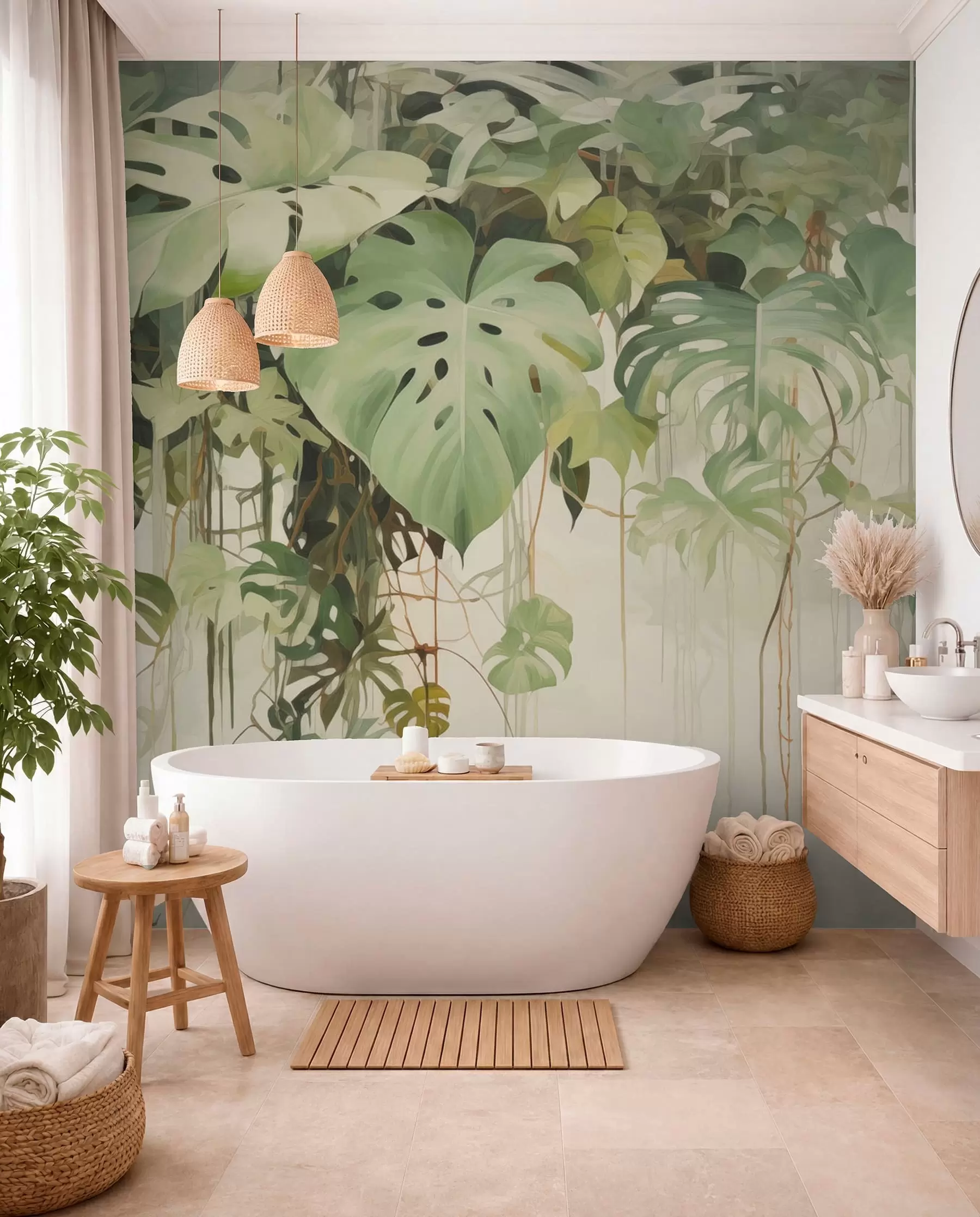 Papier peint Canopée de monstera w04525