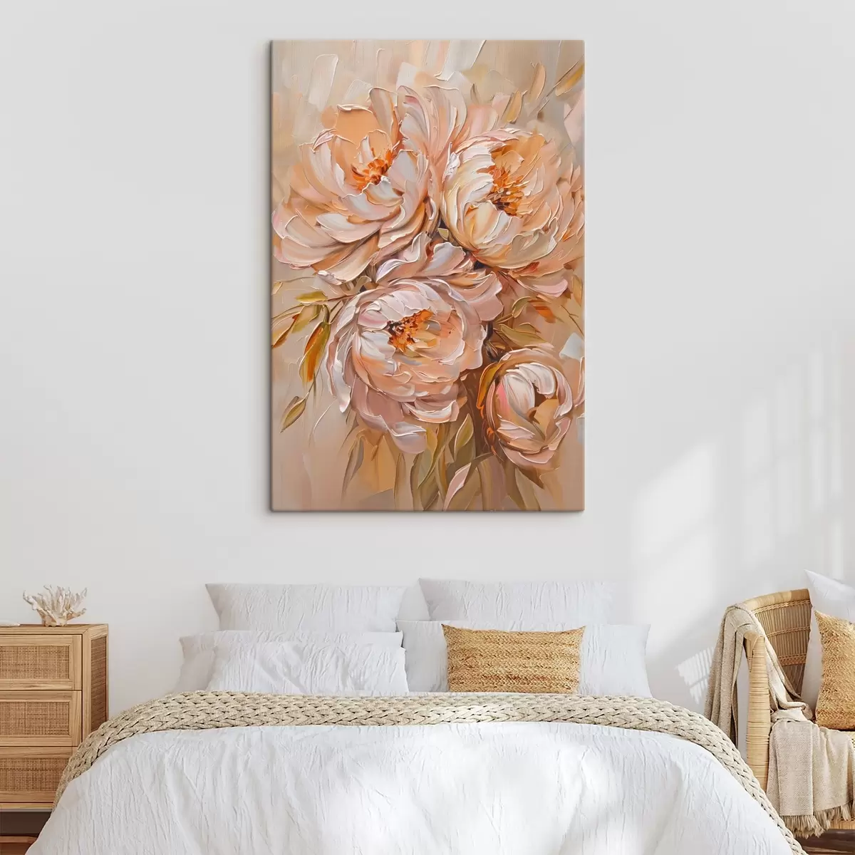 Tableau Délicates pivoines abstraites s45592